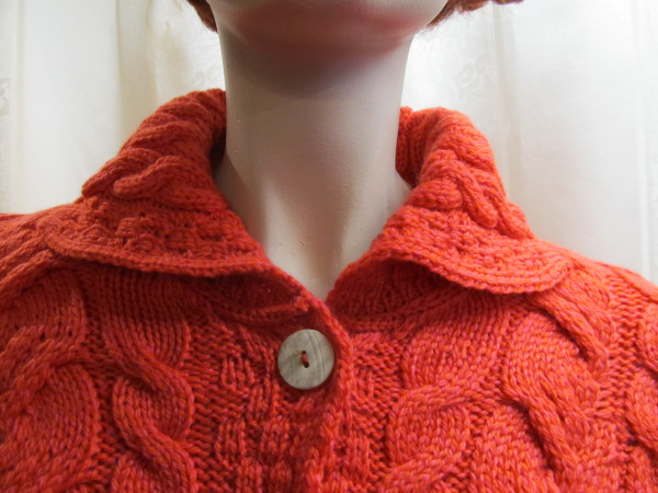 Aran Damen Strickjacke -Button Cable B940 660